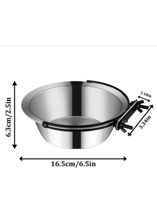 Mumoo Bear وعاء مموو بير 1 عبوة للكلاب - وعاء ماء - قفص بدون انسكاب - وعاء طعام معلق للكلاب والقطط والأرانب - وعاء من الفولاذ المقاوم للصدأ - قابل للتثبيت - وعاء تغذية صغير ومتوسط - مثبت على الحائط - Image 5