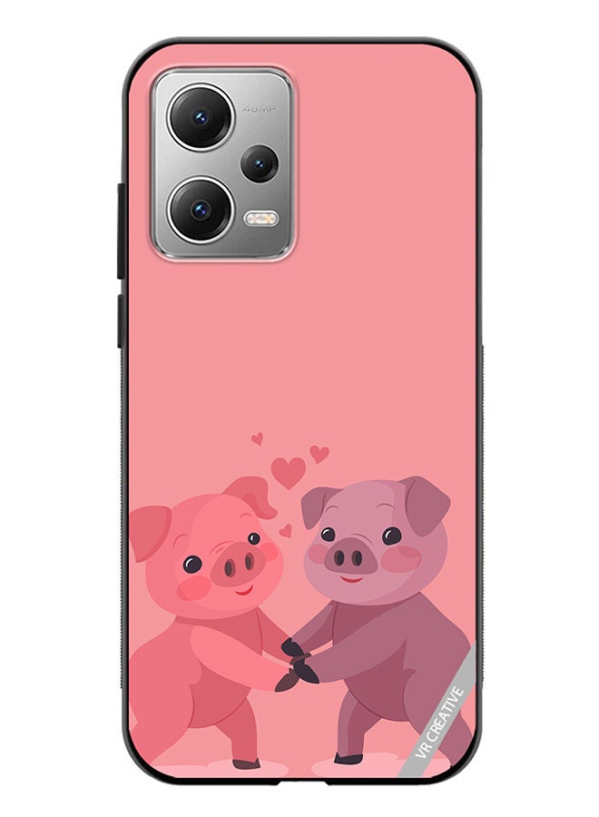 VR CREATIVE Protective Case Cover For Xiaomi Redmi Note 12 Love Pig Design Multicolour - Image 1