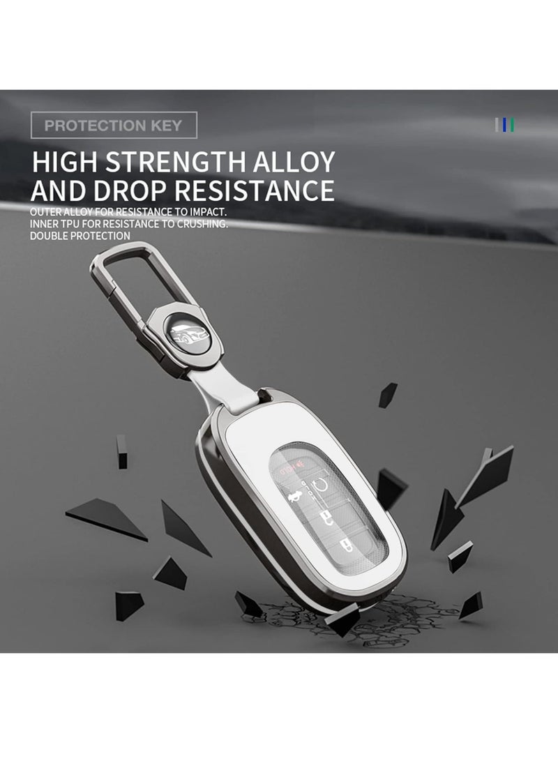 for Honda Key Fob Cover Honda Accessories TPU Zinc Alloy Key Fob Case for 2022 2023 Honda Accord Civic HR V CR V Pilot Sport SI EX EX L Touring Smart Key  Black - Image 5