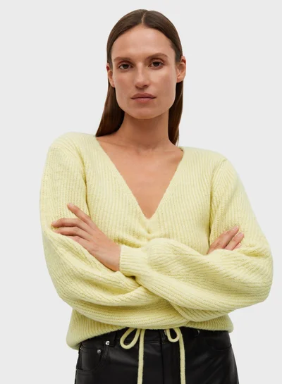 MANGO V-Neck Oversized Sweater