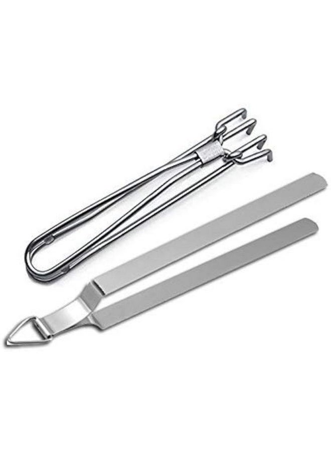 Dynore Dynore Stainless Steel Chapati Roti Chimta with Pakkad Utensil Holder, 1 Ounce (DS_1076)  - Image 1