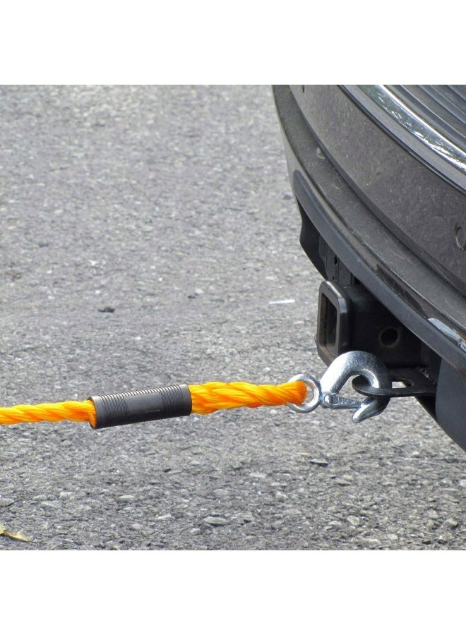 3XR Emergency Tow Rope 4 Meter 3000kg 3 Ton Heavy Duty Nylon Vehicle Recovery Towing Rope with Safety Hooks for Car SUV Pickup Truck Off Road Rescue Snow Mud Desert Winch Extension Strap Roadside Assistance Automotive Towing Equipment High Strength - Image 2