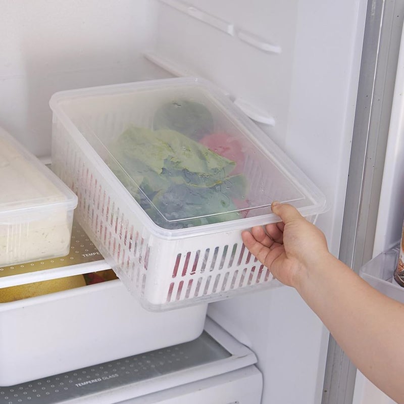 Double Layer Kitchen Draining Basket Food Strainer Storage Organizer for Fruits and Vegetables Washing and Draining - Image 5