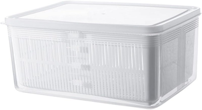 Double Layer Kitchen Draining Basket Food Strainer Storage Organizer for Fruits and Vegetables Washing and Draining - Image 1