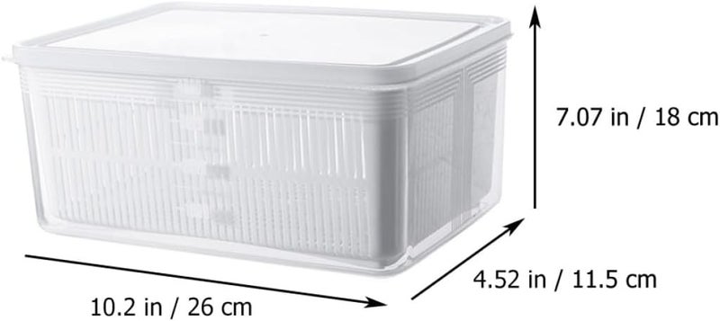Double Layer Kitchen Draining Basket Food Strainer Storage Organizer for Fruits and Vegetables Washing and Draining - Image 4