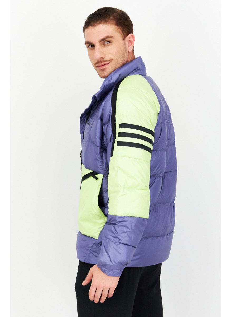 Adidas - Men Sportswear Fit Long Sleeve Outdoor Jacket, Light Purple - Image 1