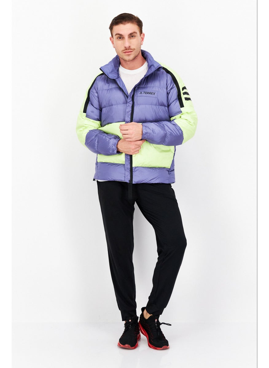 Adidas - Men Sportswear Fit Long Sleeve Outdoor Jacket, Light Purple - Image 1