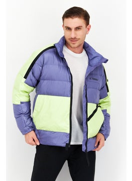 Men Sportswear Fit Long Sleeve Outdoor Jacket, Light Purple