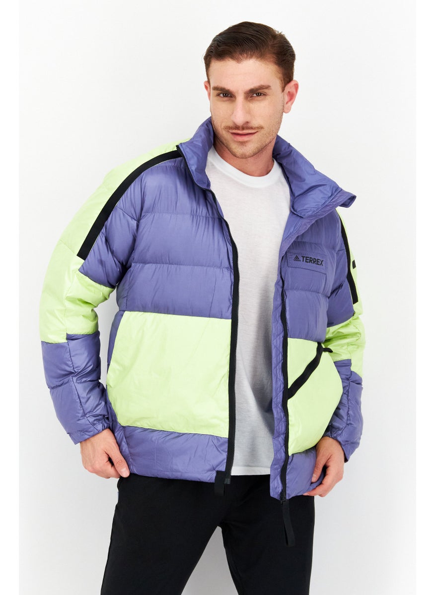 Adidas - Men Sportswear Fit Long Sleeve Outdoor Jacket, Light Purple - Image 1