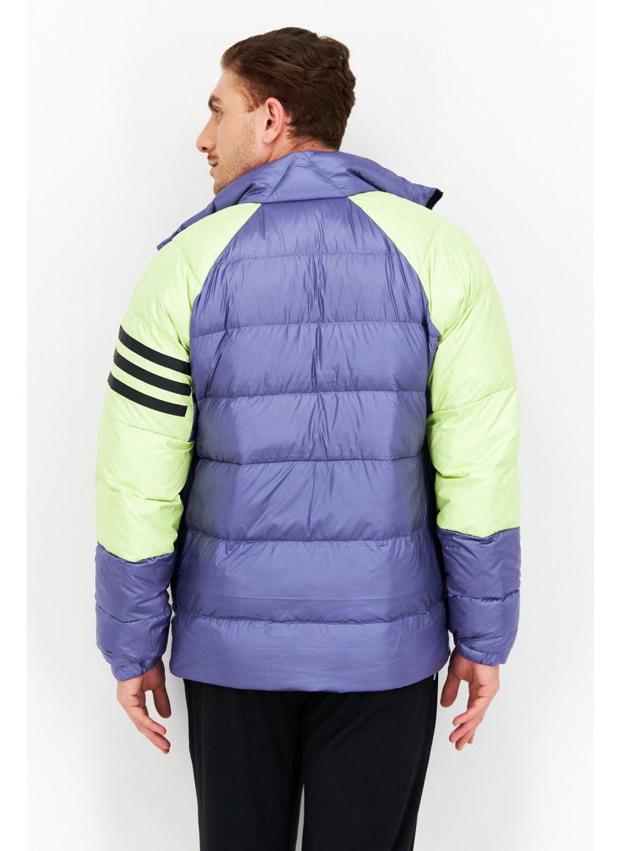 Adidas - Men Sportswear Fit Long Sleeve Outdoor Jacket, Light Purple - Image 1