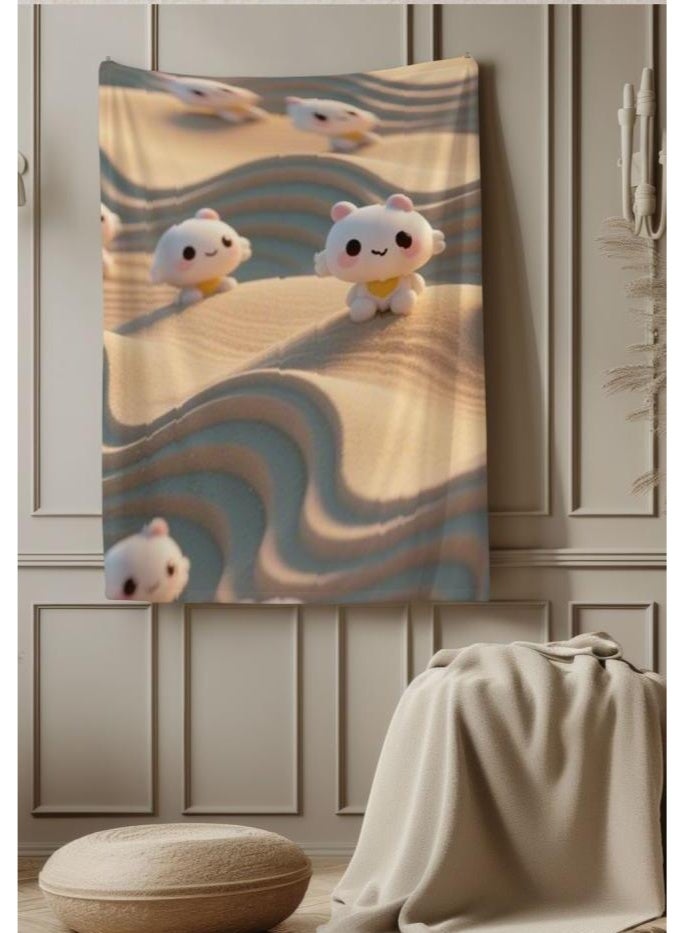 عام بطانية رقيقة من الفانيلا الكرتونية للأطفال والرضع (دافئة ومريحة، ومناسبة للنوم والألعاب) 70 سم * 100 سم - Image 4