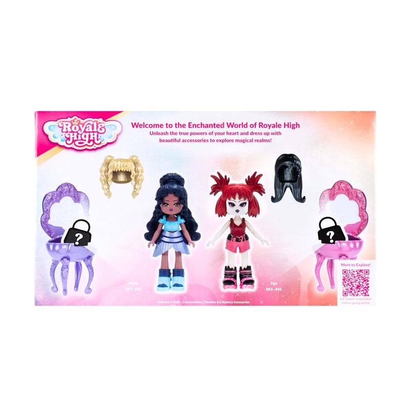 Royale High Surprise Vanity 2-Pack - (2) Series 2 Dolls, (2) Vanities, (2) Additional Wigs, and (2) Mystery Items - Virtual Item Code Included - Ages 5+ - Image 4