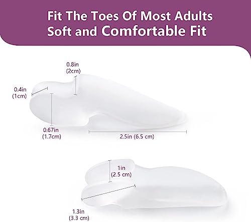 Promifun Bunion Cushion Protector 10 Packs of Bunion Corrector Pads with Separator for Big Toe Gel Shield for Foot Pain Relief Calluses Corns Clear - Image 5