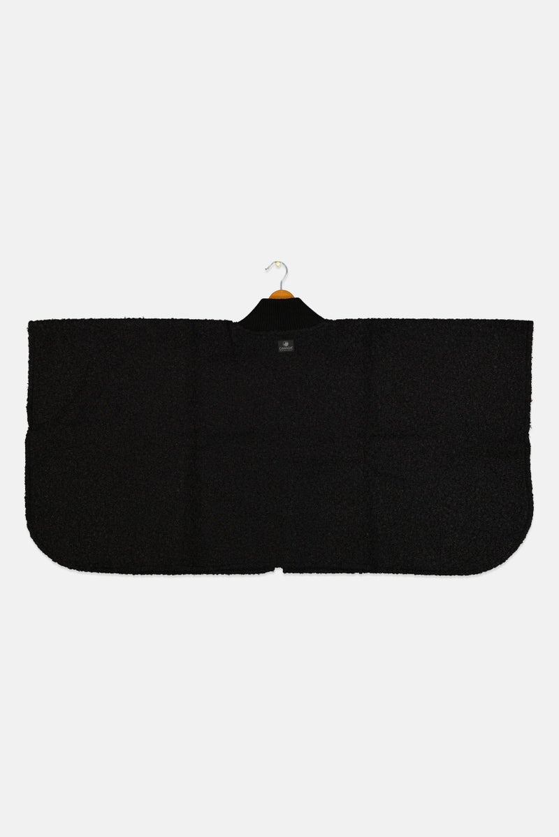 Canada Weather Gear Women Faux Fur Full Zip Ruana Scarves, Black - Image 1