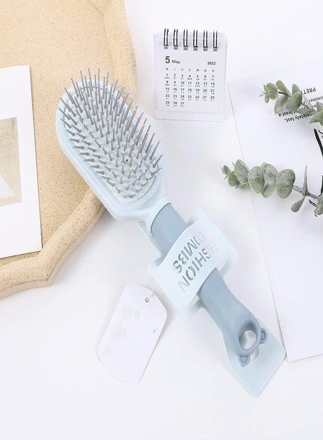 Trifecta فرشاة فك تشابك الشعر تريفيكتا للشعر الكثيف المجعد | شعيرات ناعمة مموجة الشكل للتدليك | فرشاة مضادة للتشابك للنساء والرجال والمراهقين | فرشاة فك تشابك الشعر الصيفية للشاطئ (أزرق) - Image 2