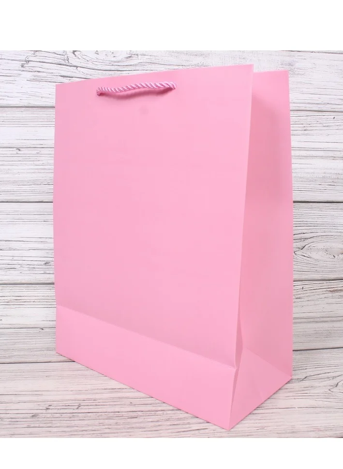 شير ذا لوف  حقيبة هدايا وردية بنقاط ذهبية - أنيقة وأنيقة للإهداء والحفلات