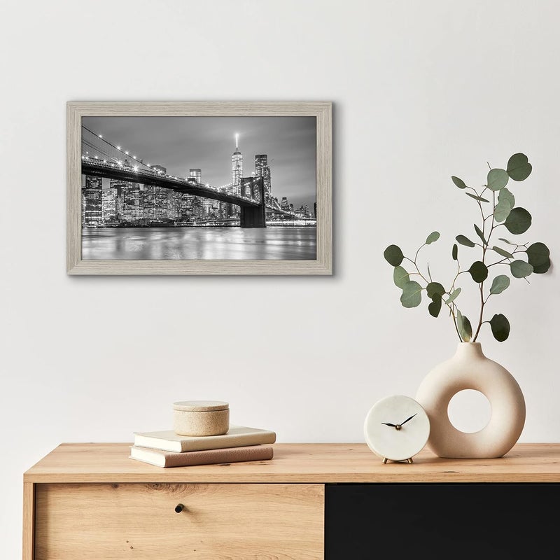 Americanflat 8.5x14 Picture Frame with Shatter-Resistant Glass - Gallery Style Frame with Engineered Wood - Signature Collection - Photo Frame for Wall Display - Driftwood - Image 4