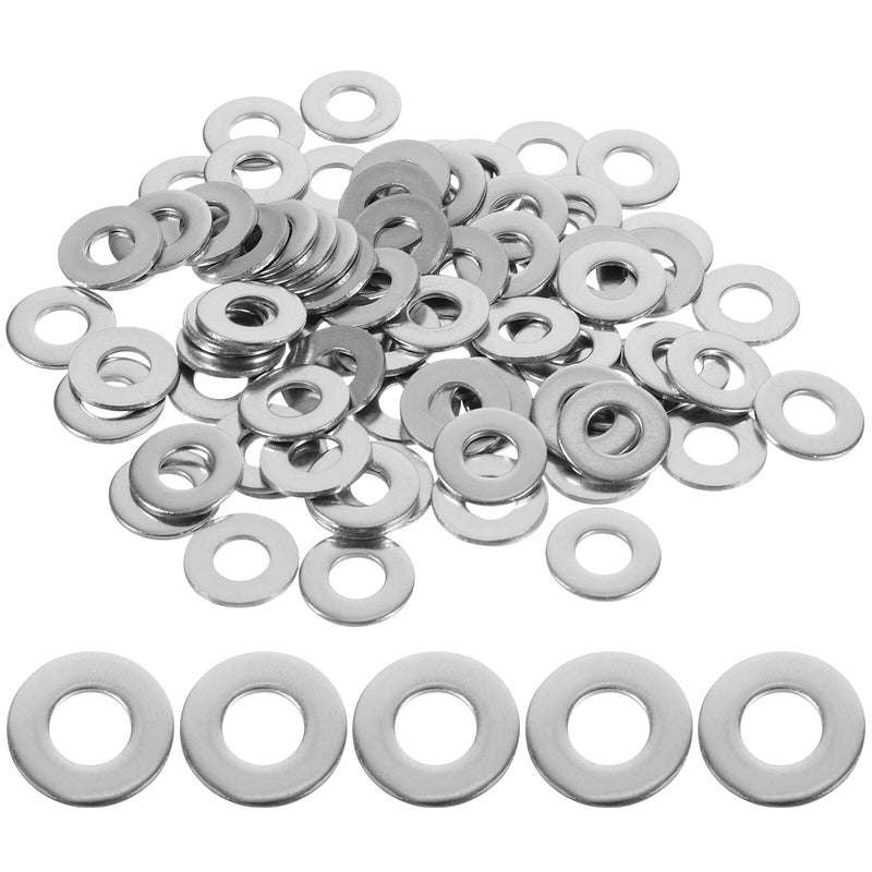 80 Pcs 1 4 Inch Stainless Steel Flat Washers Anti Loosening Gaskets For Screws Bolts - Image 2