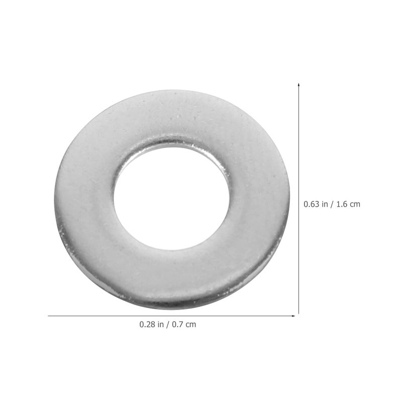 80 Pcs 1 4 Inch Stainless Steel Flat Washers Anti Loosening Gaskets For Screws Bolts - Image 3