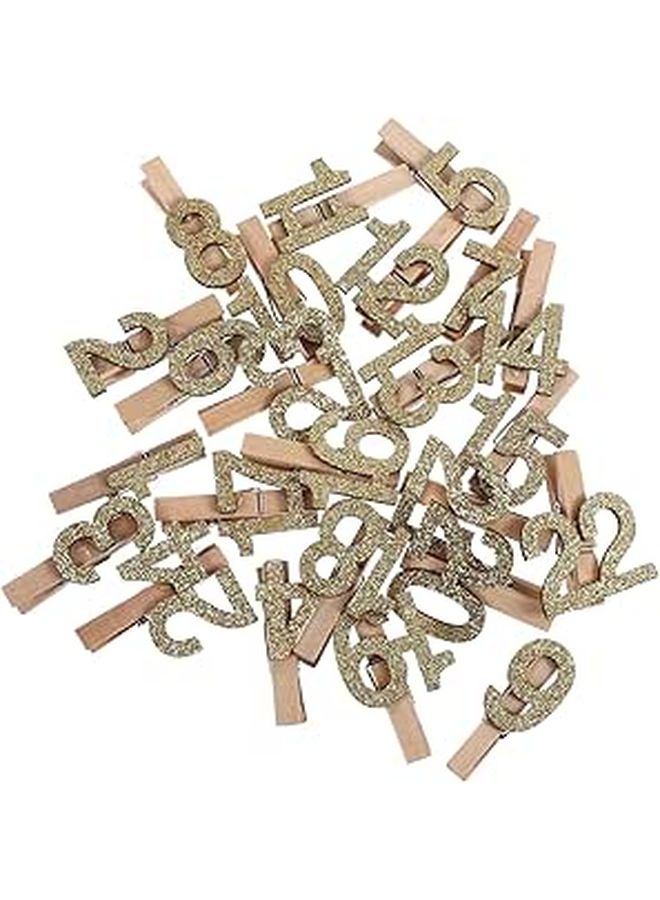 Reusable Small Wooden Photo Clips 24pcs Multi Function Picture Clamps for Party Home Decoration - Image 1