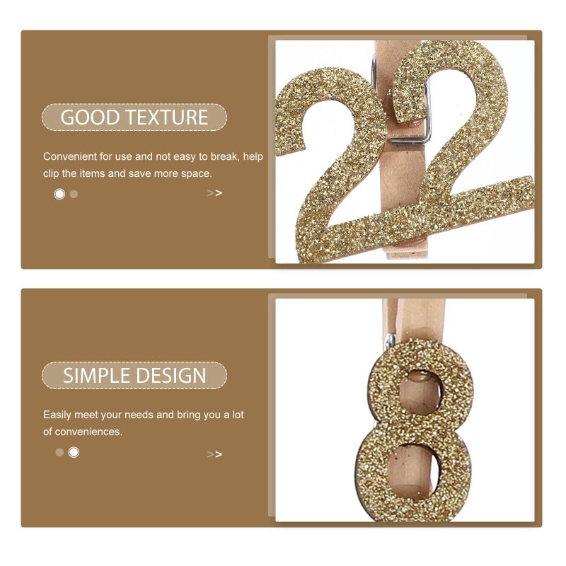Reusable Small Wooden Photo Clips 24pcs Multi Function Picture Clamps for Party Home Decoration - Image 4