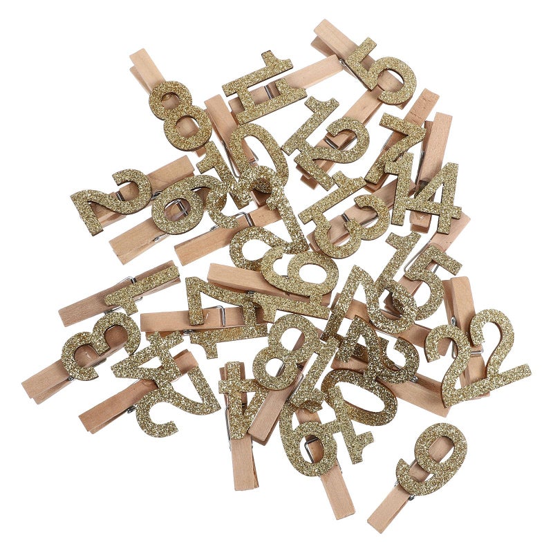 Reusable Small Wooden Photo Clips 24pcs Multi Function Picture Clamps for Party Home Decoration - Image 2