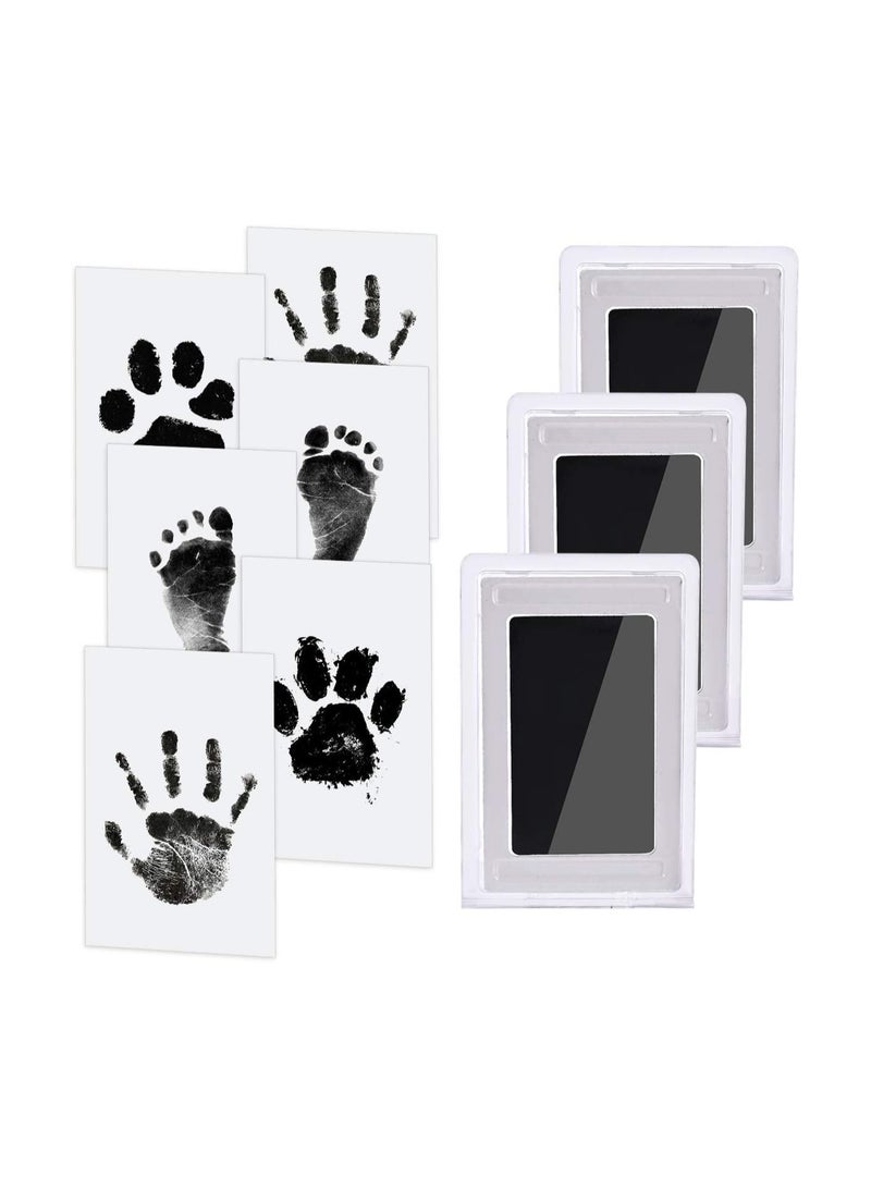 Bukela Baby Handprint and Footprint Kit, 3 Baby Handprint Ink Pads, 6 Imprint Cards, Pet Paw Print, Inkless Print Kit Safe Non-Toxic for baby Feet and Hands, Family Keepsake - Image 2