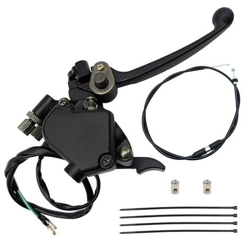 YGQ 7/8" 22mm Thumb Throttle Cable with Dual Brake Lever Assembly for 50cc 90cc 150cc 250cc ATV Quad Roketa Taotao Sunl Kazuma Go Kart - Image 1