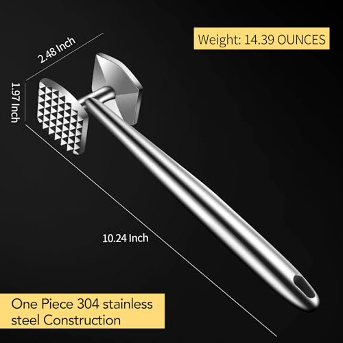 Aliglow Meat Tenderizer Hammer Tool Mallet Pounder for Kitchen Tenderizing Steak Beef Poultry - Image 2