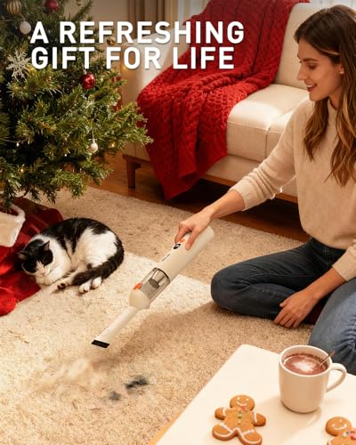 OXILAM Car Vacuum Handheld Vacuum Portable Cordless14000PA High Power Blow Suction 2 in 1 Up to 30 Mins Runtime Small Vacuum Cleaner for Home Pet Car Office Ideal Gifts for Men Women - Image 3