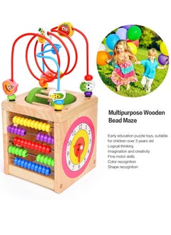 Wooden Activity Cube 6 in 1 Activity Center Toy Montessori Wood Toys Early Learning  Educational Toy with Bead Maze Shape Sorter and Bells - pzsku/Z8753B44EB5514EC56EB5Z/45/_/1688349303/c22e3ce2-aeac-444c-a6d1-bac5acd359ff