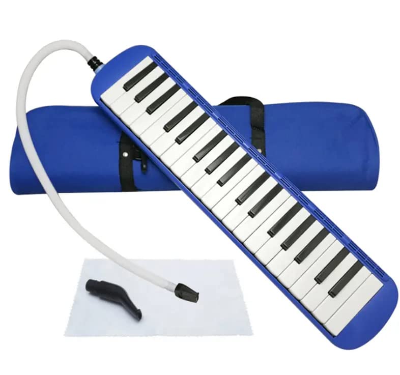 Belear 37 Key Melodica Piano Style Musical Instrument With Carry Bag Accessories (Blue) - Image 1