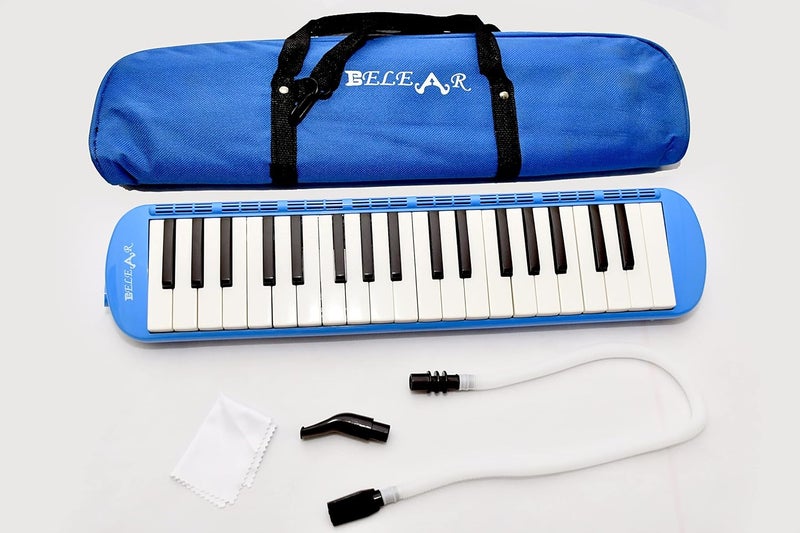 Belear 37 Key Melodica Piano Style Musical Instrument With Carry Bag Accessories (Blue) - Image 4