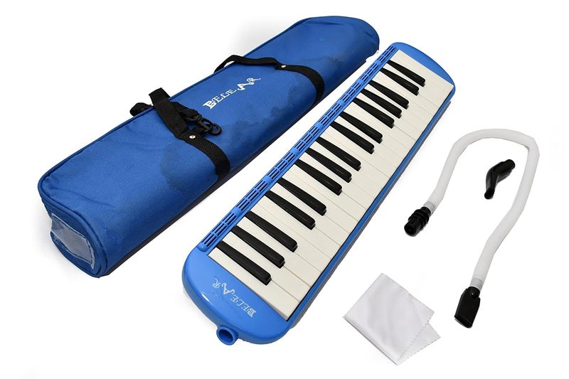 Belear 37 Key Melodica Piano Style Musical Instrument With Carry Bag Accessories (Blue) - Image 2