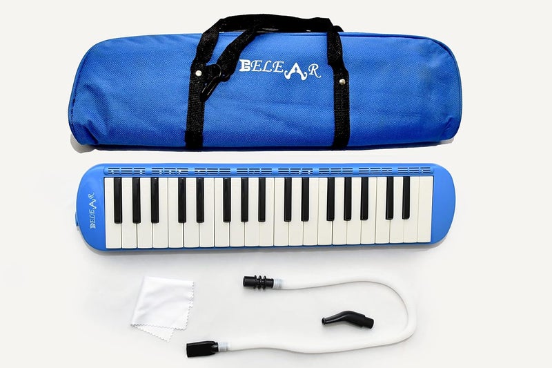 Belear 37 Key Melodica Piano Style Musical Instrument With Carry Bag Accessories (Blue) - Image 3