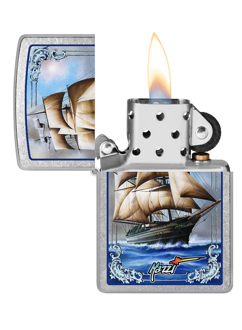 Zippo Ci007466 207 Mazzi Tall Ship Street Chrome Windproof Lighter - Image 3