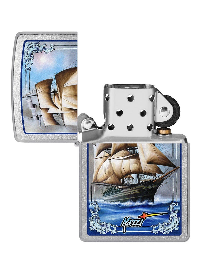 Zippo Ci007466 207 Mazzi Tall Ship Street Chrome Windproof Lighter - Image 4