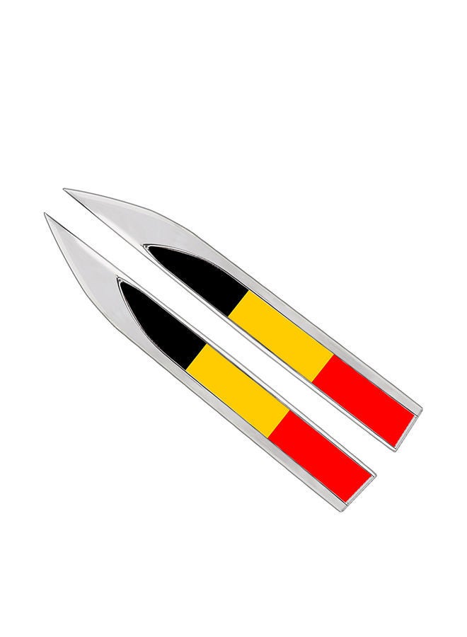 NIBEMINENT 2-Piece German Flag Pattern Car Decorative Sticker - Image 1