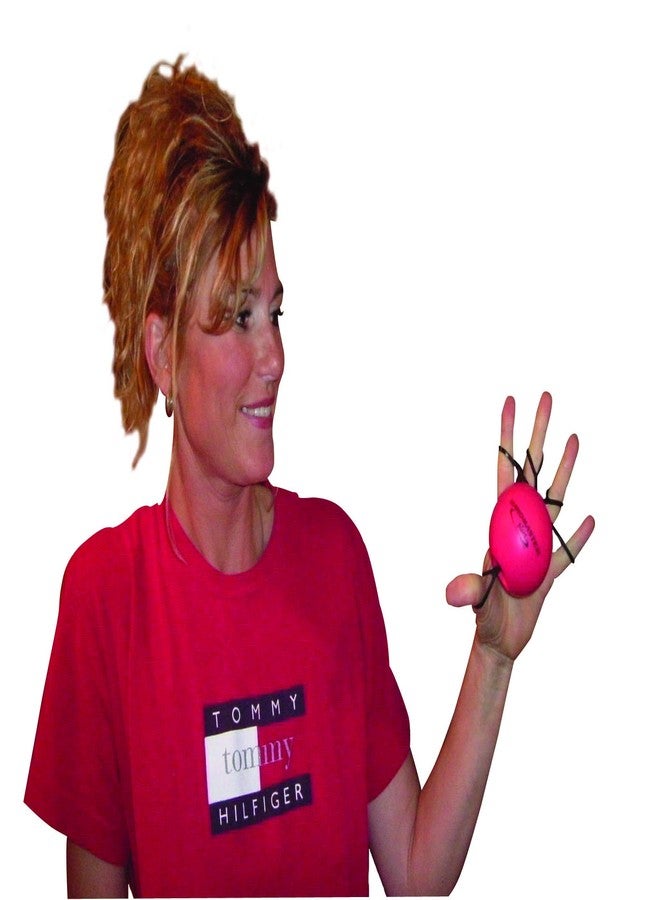 Handmaster Plus Physical Therapy Hand Exerciser - Forearm Exerciser with Stress Relief Ball - Hand Therapy Balls for Exercise, Training - Finger Exerciser & Strengthener - Medium Tension, Red - Image 2