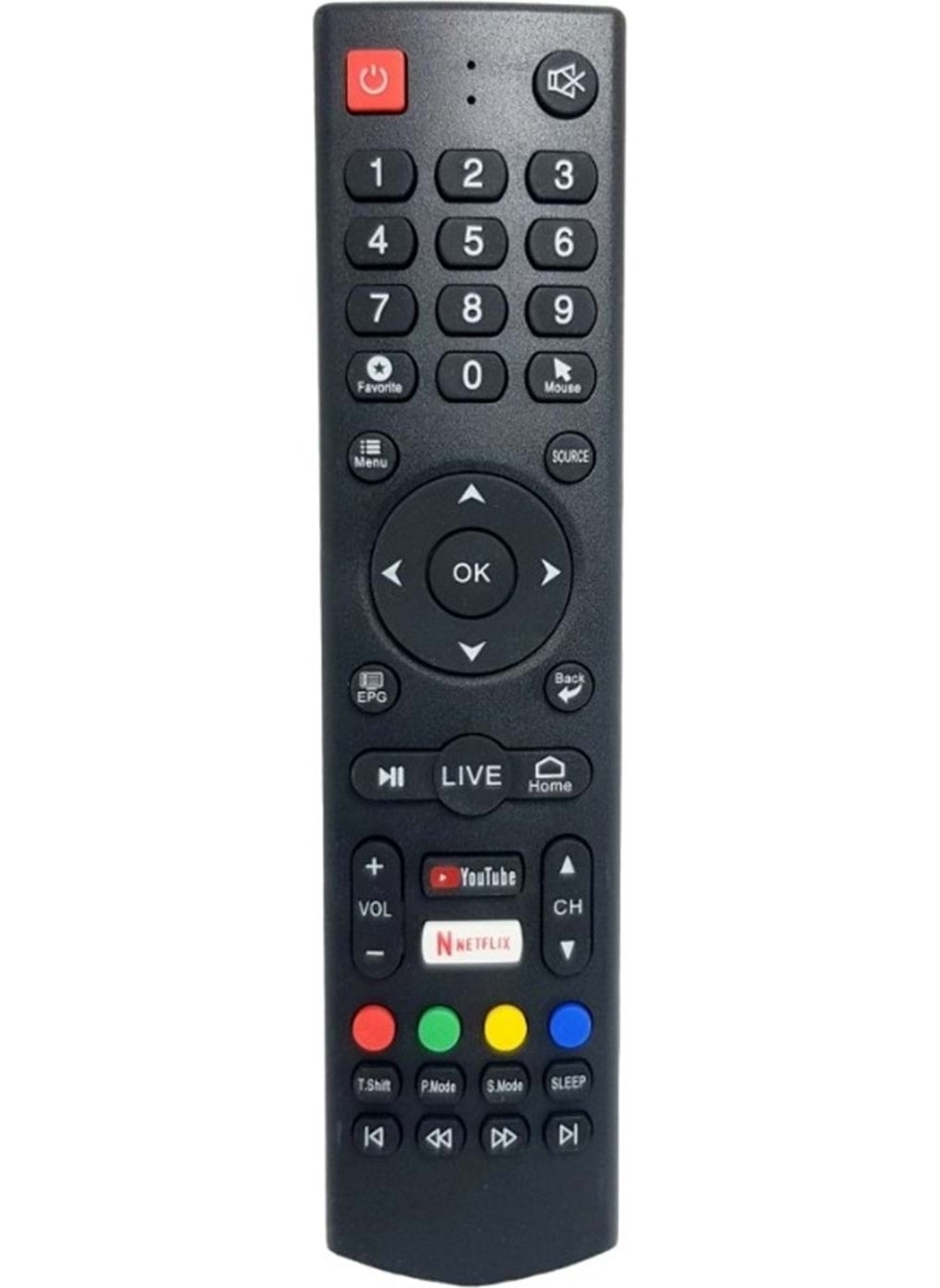Rewel - Redline RL4KTV Youtube Netflix Key LCD LED TV Remote 124091 - Image 1