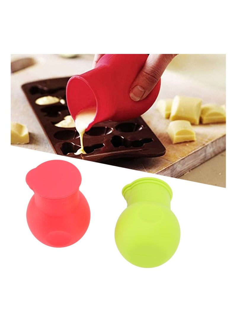KASTWAVE Silicone Chocolate Melting Pot, DIY Candy Maker Candle Wax Baking Heating Container Butter Cheese Milk Microwave Baking Pouring Tool  - Image 4