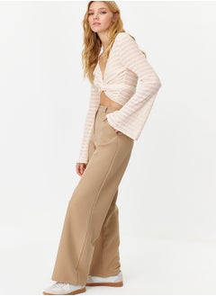trendyol بنطلون منسوج واسع الساق TWOAW21PL0332  - Image 3