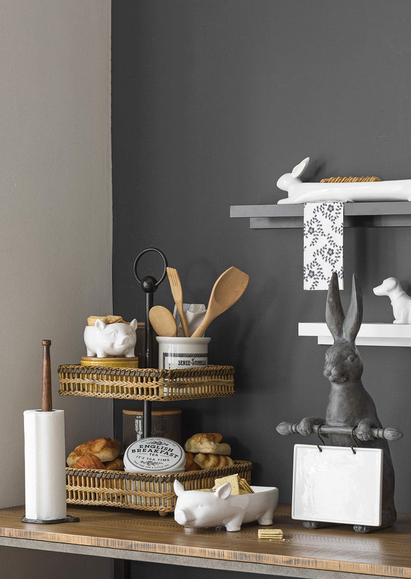 Creative Co-Op White Ceramic Pig Shaped Bowl - Image 3