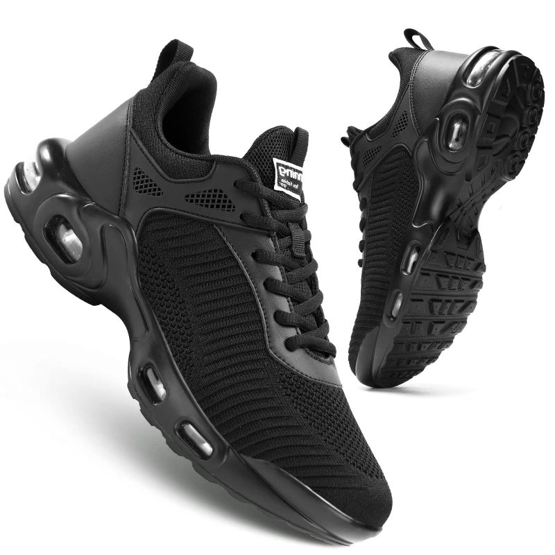 Socviis Men's Fashion Sneaker Non Slip Air Running Shoes for Men Athletics Sport Trainer Tennis Basketball Shoes Black - Image 1
