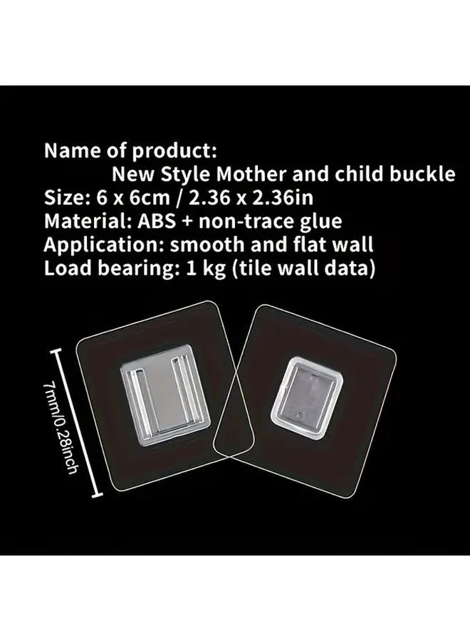 4 Pieces Detachable Adhesive Hooks No Drill Multi Purpose Utility Sticker Hooks - Image 3
