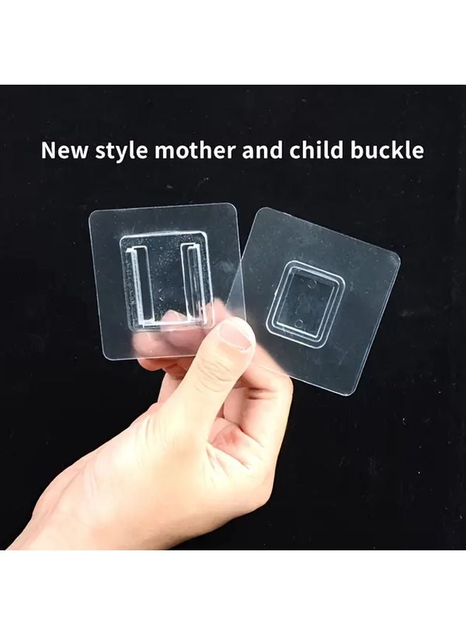 4 Pieces Detachable Adhesive Hooks No Drill Multi Purpose Utility Sticker Hooks - Image 4