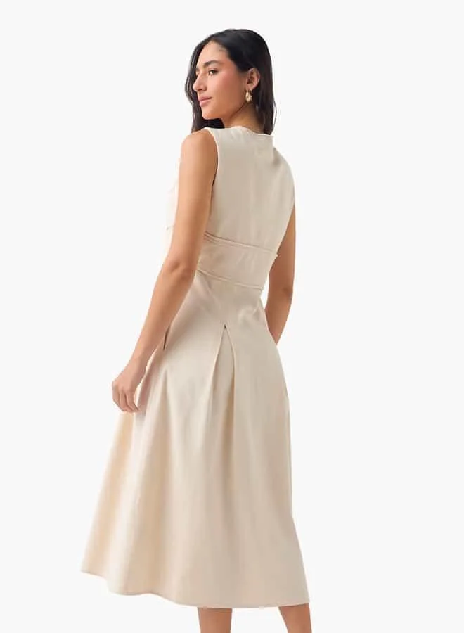 Lee Cooper Pleated Zip-Front Dress