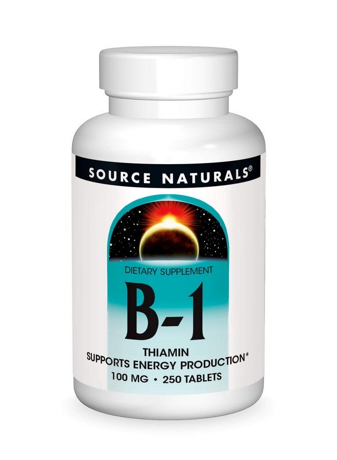 Source Naturals فيتامين ب-1 ثيامين 100 ملغ من سورس ناتشورالز يدعم إنتاج الطاقة - 250 قرص - Image 1