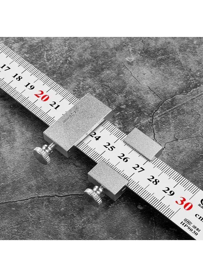 11.81 بوصة مسطرة فولاذية مجموعة كتلة تحديد موقع أداة قياس النجارة - Image 3
