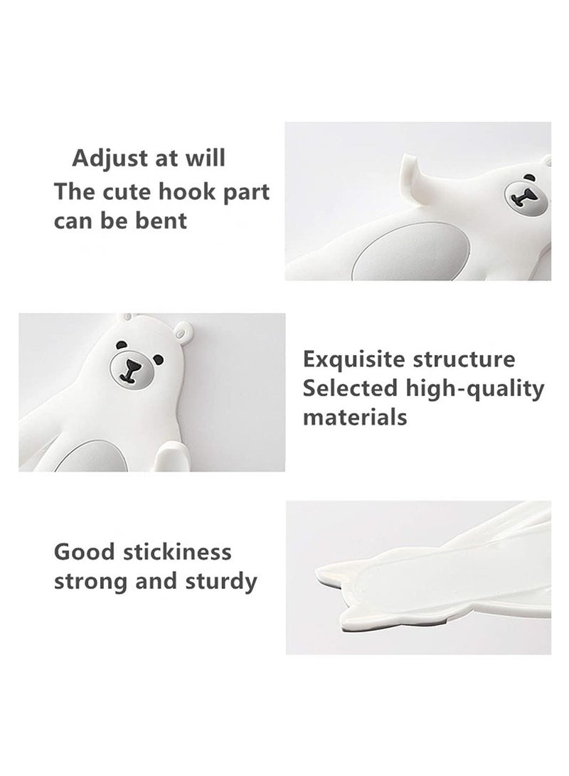 Adorable 4Pcs Animal Wall Hooks, Reusable Waterproof Sticky Coat Hooks for Kids - Perfect for Hanging Towels, Keys, Hats in Bedroom, Bathroom, Kitchen (Bear+Cow+Zebra+Dog) - Image 4